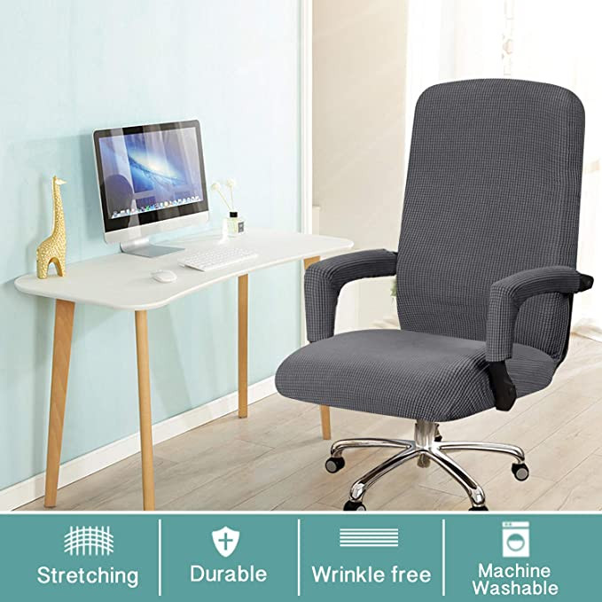 Huse pentru scaune din lână polară, detașabilă, lavabilă, pentru jocuri pe computer Huse elastice pentru scaune de birou, articole de birou cu ridicata