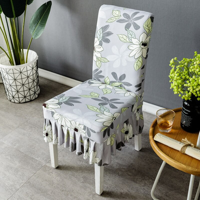 Spandex szoknya szélű székhuzat sztreccs elasztikus étkező üléshuzat bankett esküvői étteremhez Hotel szennyeződés elleni eltávolítható