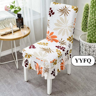 Spandex szoknya szélű székhuzat sztreccs elasztikus étkező üléshuzat bankett esküvői étteremhez Hotel szennyeződés elleni eltávolítható