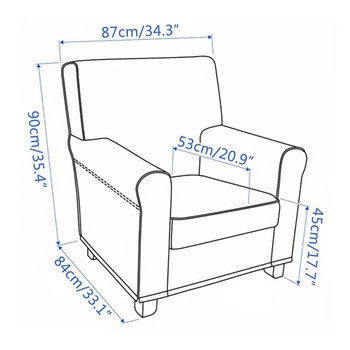 Wingback Chair Slipcover Κάλυμμα φτερού πολυθρόνας All-inclusive Κάλυμμα καρέκλας Spandex Πολυεστερικές πολυθρόνες Προστατευτικό καναπέ