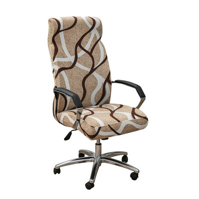 Spausdintas biuro kėdės užvalkalas Elastingas modernus spandex kompiuterio kėdės užvalkalas, apsaugantis nuo nešvarumų, nuimamas, plaunamas užvalkalas