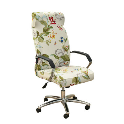 Spausdintas biuro kėdės užvalkalas Elastingas modernus spandex kompiuterio kėdės užvalkalas, apsaugantis nuo nešvarumų, nuimamas, plaunamas užvalkalas