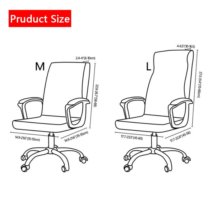 Spausdintas biuro kėdės užvalkalas Elastingas modernus spandex kompiuterio kėdės užvalkalas, apsaugantis nuo nešvarumų, nuimamas, plaunamas užvalkalas