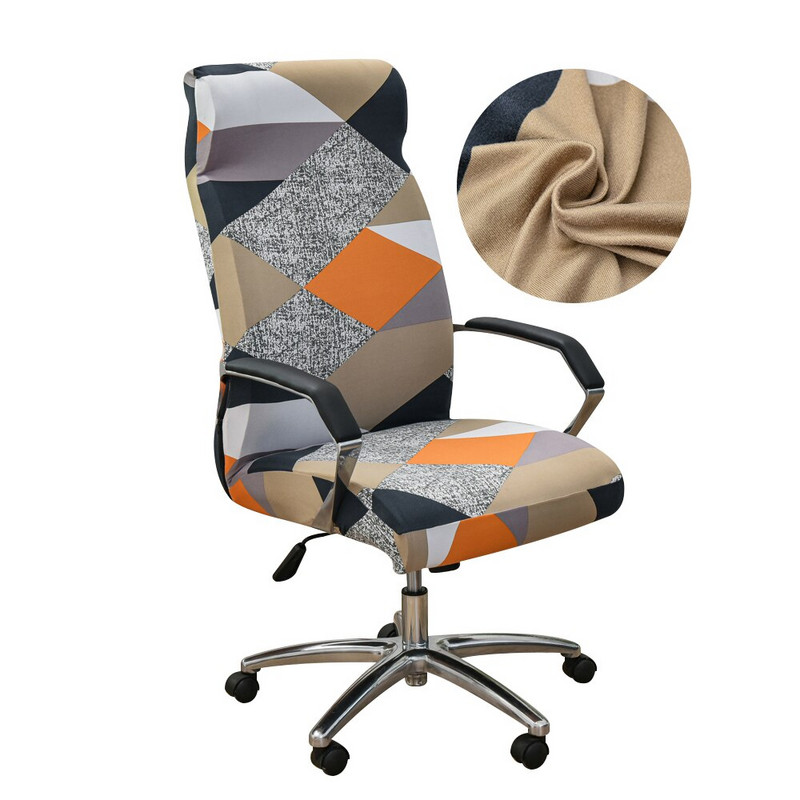 Spausdintas biuro kėdės užvalkalas Elastingas modernus spandex kompiuterio kėdės užvalkalas, apsaugantis nuo nešvarumų, nuimamas, plaunamas užvalkalas