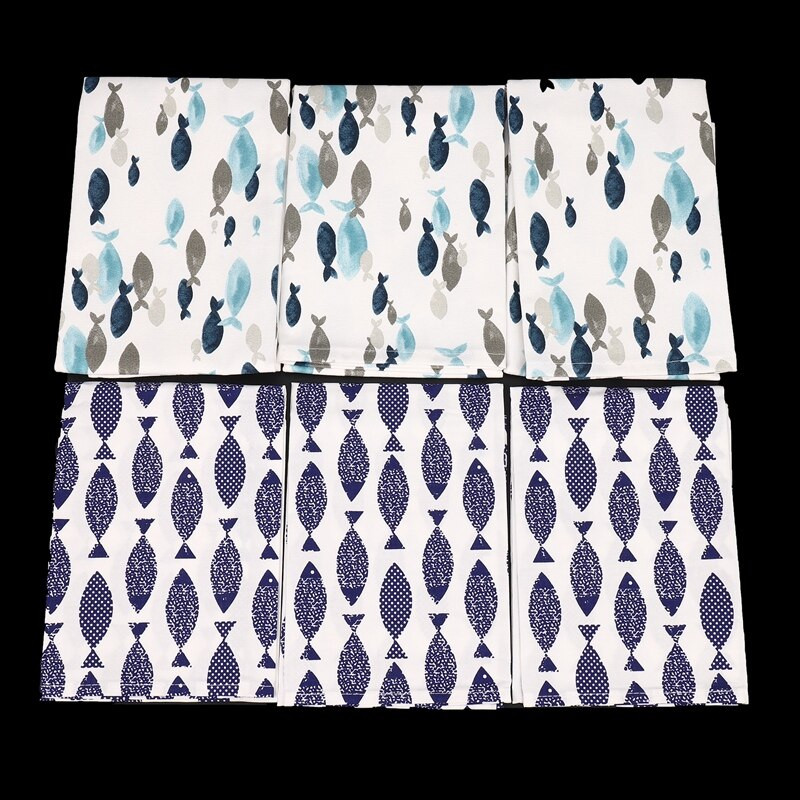 6 bucăți șervețele de masă din bumbac pânză prosop de ceai tampon de curățat absorbant prosoape de bucătărie reutilizabile pânză de curățare batistă pentru petrecere