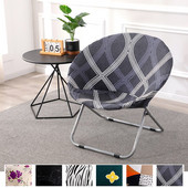 1 kus poťah na stoličku Moon Spandex Leisure Saucer Chair Protector Okrúhle umývateľné skladacie poťahy na stoličky do obývačky a na kempovanie