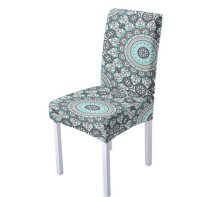 Spandex sztreccs székhuzat nappali étkezőbe irodai magas háttámla Mandala virágminta karácsonyi dekorációhoz