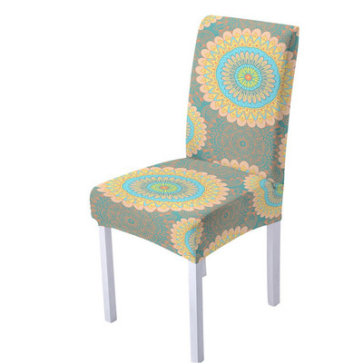 Spandex sztreccs székhuzat nappali étkezőbe irodai magas háttámla Mandala virágminta karácsonyi dekorációhoz
