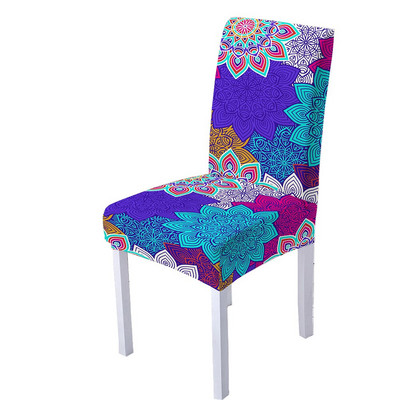 Spandex sztreccs székhuzat nappali étkezőbe irodai magas háttámla Mandala virágminta karácsonyi dekorációhoz