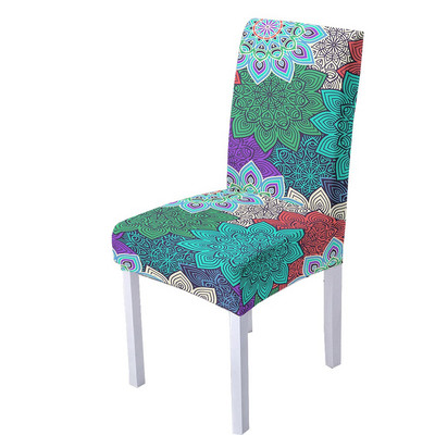 Spandex sztreccs székhuzat nappali étkezőbe irodai magas háttámla Mandala virágminta karácsonyi dekorációhoz