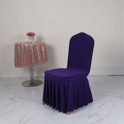Huse pentru scaun Fustă Huse pentru scaune universale detașabile, lavabile, elastice, elastice pentru bucătărie, sufragerie, banchet de nuntă, acasă