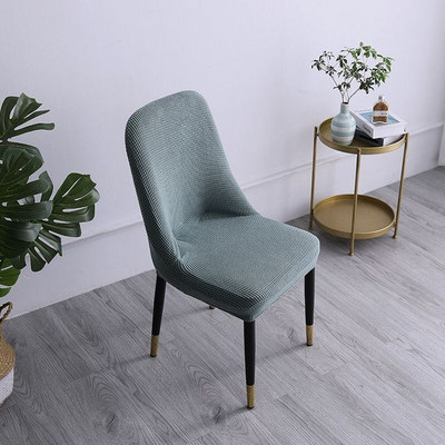 Mūsdienīgs ziemeļvalstu stila izliekts atzveltnes krēsla pārvalks Sākums Viesnīca restorāns Trikotāžas krēsla pārvalks Elastīgs universāls viengabala krēsla futrālis