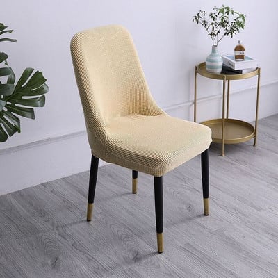 Mūsdienīgs ziemeļvalstu stila izliekts atzveltnes krēsla pārvalks Sākums Viesnīca restorāns Trikotāžas krēsla pārvalks Elastīgs universāls viengabala krēsla futrālis