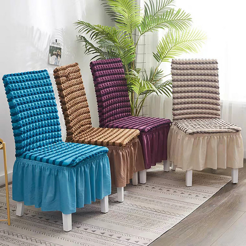 Kiváló minőségű buborékrácsos sztreccs székhuzatok Elasztikus spandex székhuzatok konyhához/étkezőhöz/banketthez