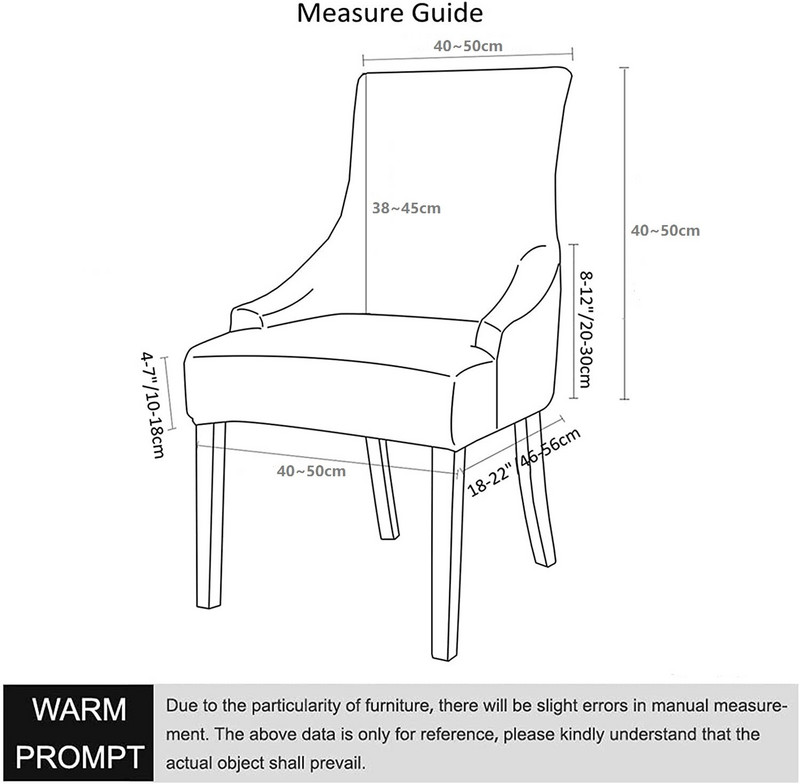 Jaquard rastezljive Wingback navlake za stolice Navlake za višekratnu upotrebu Navlake za stolice za kuhinju Zaštitne navlake za blagovaonicu