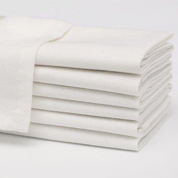 Τραπεζοπετσέτες Λευκό πολυεστέρα βαμβακερό Χονδρικό Εστιατόριο Τετράγωνες πετσέτες τσαγιού Τραπεζοπετσέτες σπιτιού Χειροποίητη πετσέτα που πλένεται