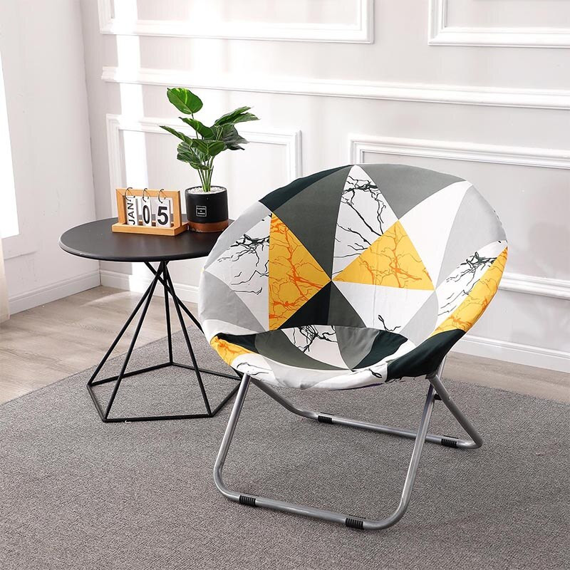 1 komad Okrugla navlaka za stolac s tanjurićima Rastezljive navlake za stolice Moon Spandex Navlaka za sjedalo za kampiranje Navlaka za sjedalo koja se može prati za dnevnu sobu