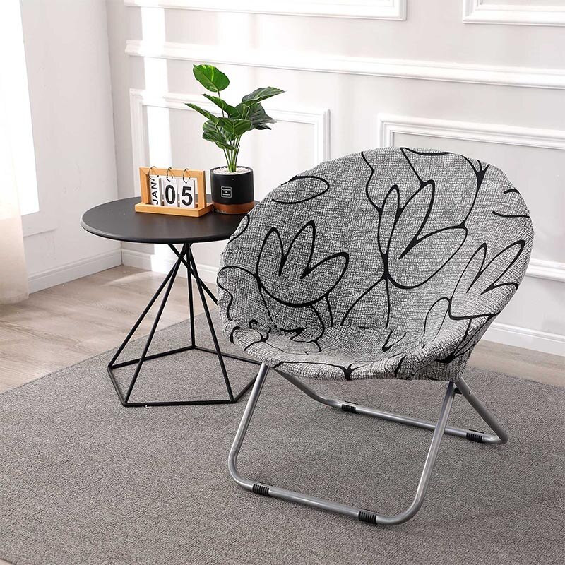 1 komad Okrugla navlaka za stolac s tanjurićima Rastezljive navlake za stolice Moon Spandex Navlaka za sjedalo za kampiranje Navlaka za sjedalo koja se može prati za dnevnu sobu