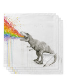 4/6/8 ks dinosaurov dúhové kuchynské obrúsky, stolové obrúsky, večerné obrúsky na svadobnú hostinu, párty dekoráciu
