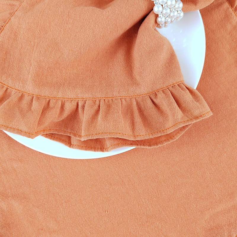 45x45CM raukintos servetėlės, minkštos medvilnės, skirtos vestuvių dekoravimui.