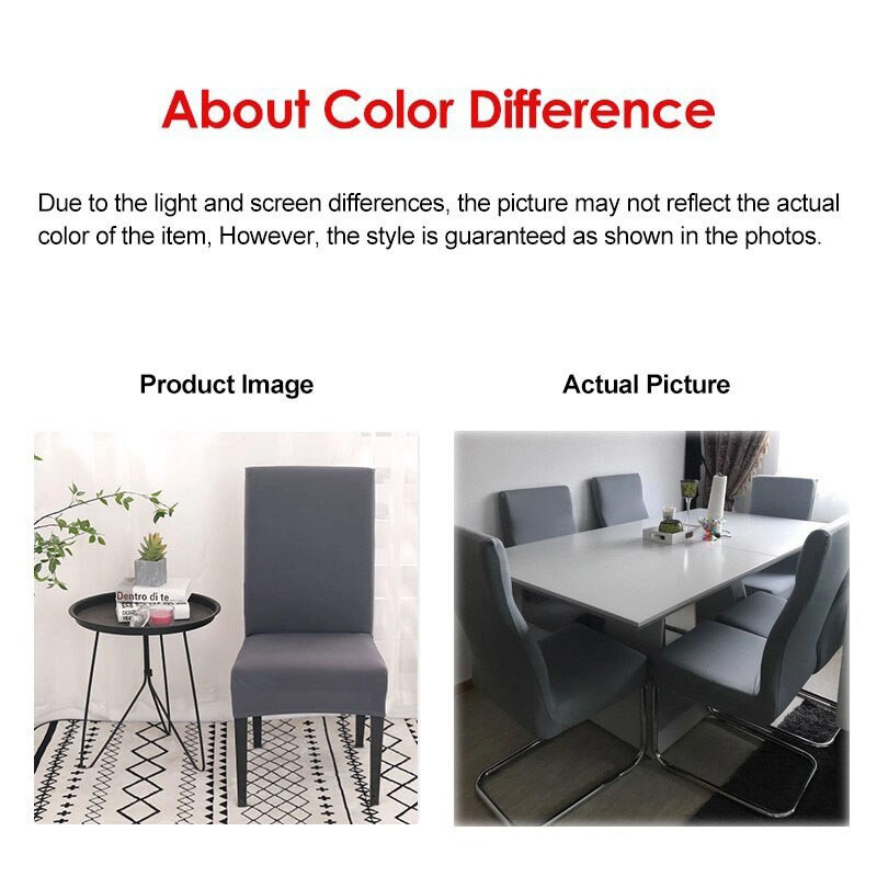 Vienspalvis kėdės užvalkalas spandex, elastingi užvalkalai, virtuvės valgomojo kėdžių užvalkalai, vestuvių banketai, viešbutis 1/2/4/6 vnt.