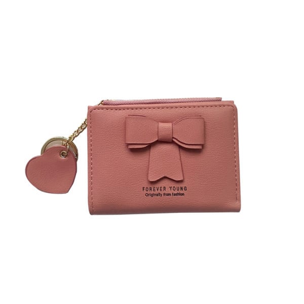 Portofel de dama model nou cu panglica - culoare roz si verde