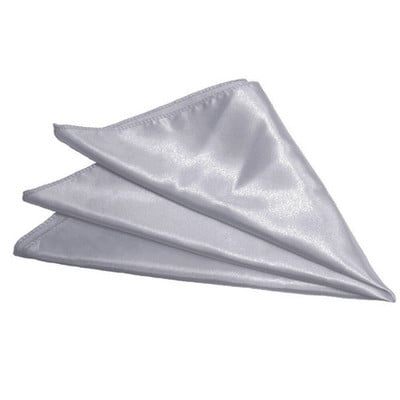 Servetėlės Audinys 40 vienetų kvadratinis 18x 18 colių minkštas lygus audinys stalo servetėlės Plaunamos satino audinio servetėlės vestuvių vakarėliams H