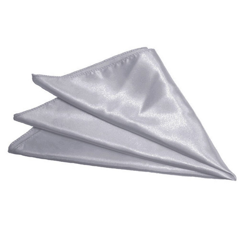 Servetėlės Audinys 40 vienetų kvadratinis 18x 18 colių minkštas lygus audinys stalo servetėlės Plaunamos satino audinio servetėlės vestuvių vakarėliams H