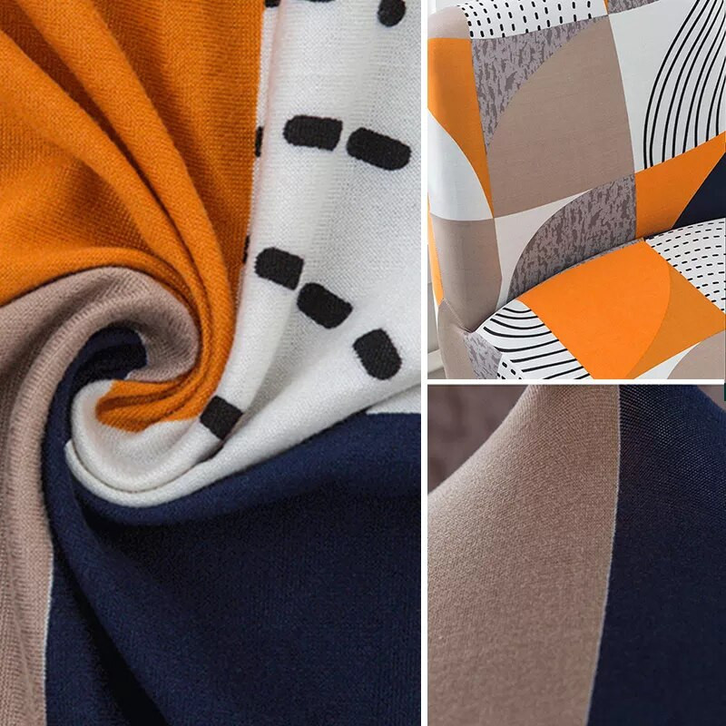 Poťah na stoličku s prízvukom, kukuričný fleece, zamat, krátke zadné sedadlo, bezlakťové sedadlo, elastické chrániče do obývacej izby, bytové dekorácie