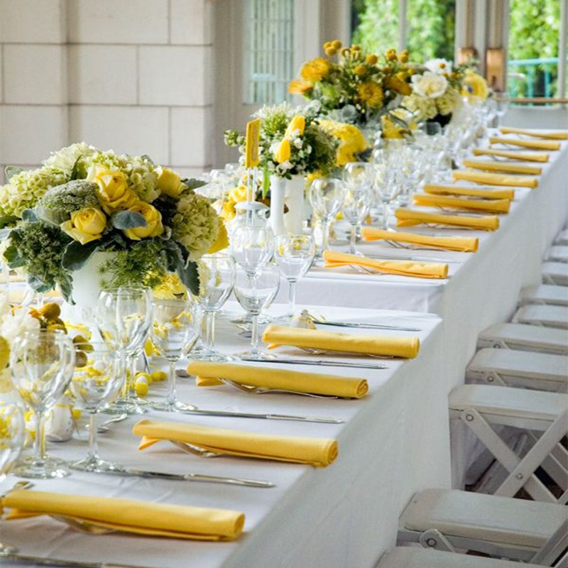 50db Szatén szalvéta 43cm*43cm Tálaló asztaldísz Törölköző Esküvőre Otthon Hotel karácsonyi dekor Asztali szalvéták zöld