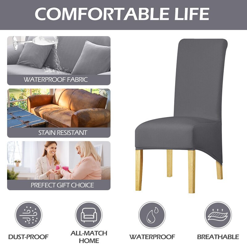 1/2/4/6 DB XL méretű vízálló székhuzat Spandex üléshuzatok karácsonyra Esküvő bankett Étterem Szálloda étkező