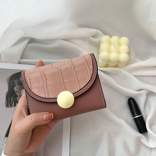 Portofel de dama din piele ecologica cu inchizator metalic