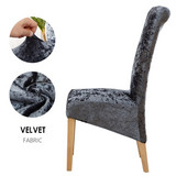 Aksominiai blizgaus audinio elastiniai kėdžių užvalkalai valgomajam Universalūs/didelio dydžio tamprūs kėdžių užvalkalai sėdynių dėklų užvalkalai