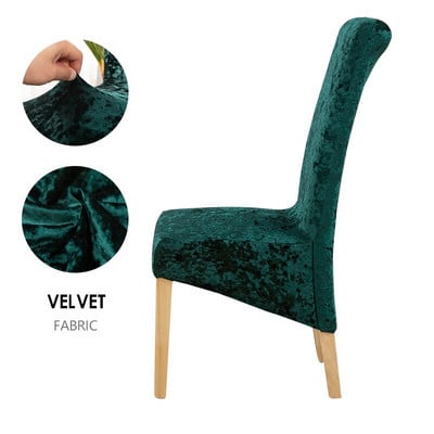 Aksominiai blizgaus audinio elastiniai kėdžių užvalkalai valgomajam Universalūs/didelio dydžio tamprūs kėdžių užvalkalai sėdynių dėklų užvalkalai