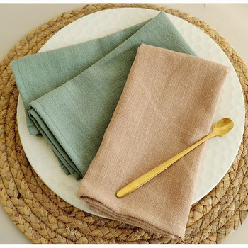 8 ΤΕΜ Βαμβακερές λινές πετσέτες δείπνου 17x17 ίντσες Πλένεται και επαναχρησιμοποιήσιμη τραπεζοπετσέτα για καθημερινή χρήση Γαμήλια πάρτι