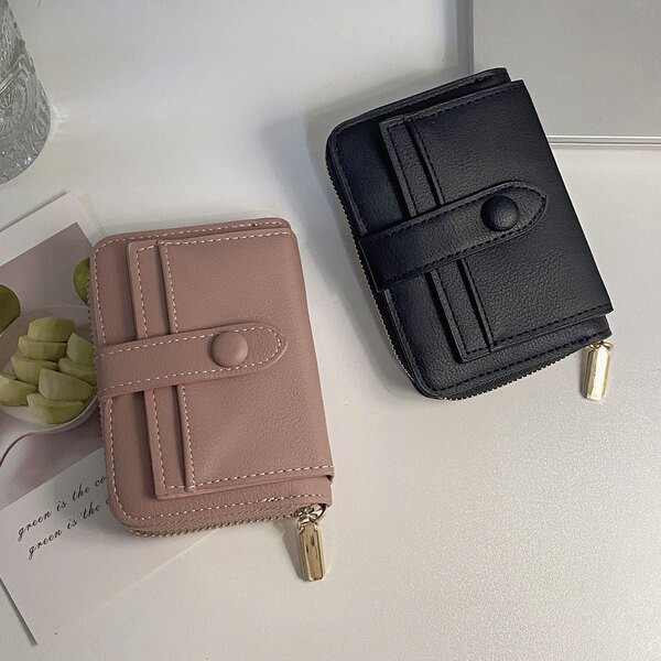 Portofel mic de dama din piele ecologica cu compartiment pentru carduri