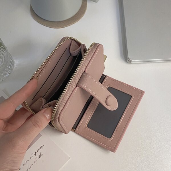 Portofel mic de dama din piele ecologica cu compartiment pentru carduri