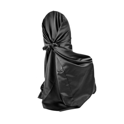 Kėdžių užvalkalai Satininiai Kėdės užvalkalai su sijonu nugarai, vestuvėms, gimtadienio šventėms, namų dekoravimui Unviersal vestuvių kėdės užvalkalas