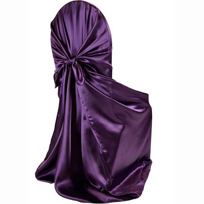 Kėdžių užvalkalai Satininiai Kėdės užvalkalai su sijonu nugarai, vestuvėms, gimtadienio šventėms, namų dekoravimui Unviersal vestuvių kėdės užvalkalas