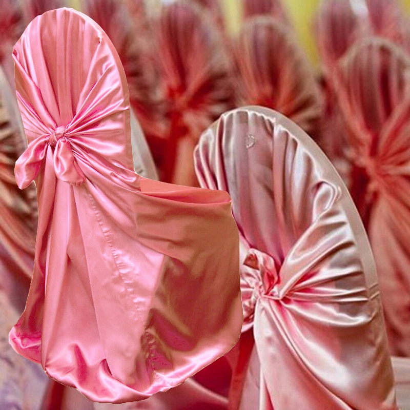 Kėdžių užvalkalai Satininiai Kėdės užvalkalai su sijonu nugarai, vestuvėms, gimtadienio šventėms, namų dekoravimui Unviersal vestuvių kėdės užvalkalas