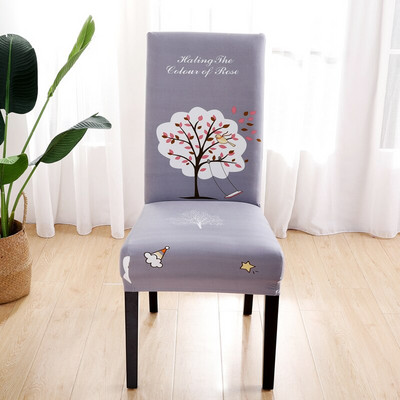 Ispis lišća Rastezljive elastične navlake za stolice Spandex za vjenčanje Blagovaonica Uredski banket Housse De Chaise Navlaka za stolice