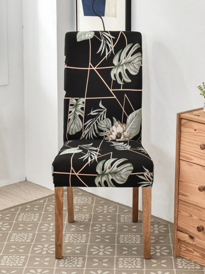 Ispis lišća Rastezljive elastične navlake za stolice Spandex za vjenčanje Blagovaonica Uredski banket Housse De Chaise Navlaka za stolice