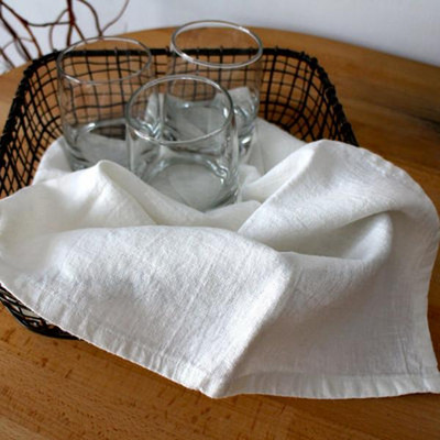 2 ks/sada 100% čisté ľanové obrúsky na stôl, domáce vintage ľanové obrúsky, čajové utierky, kávové utierky, dekorácia stola 48*48 cm