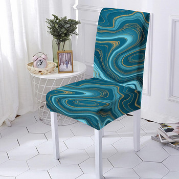 Κάλυμμα καρέκλας γάμου Μάρμαρο Stretch για κουζίνα Ελαστικό Κάλυμμα καρέκλας τραπεζαρίας Καρέκλες τραπεζαρίας Slipcover Διακόσμηση σπιτιού