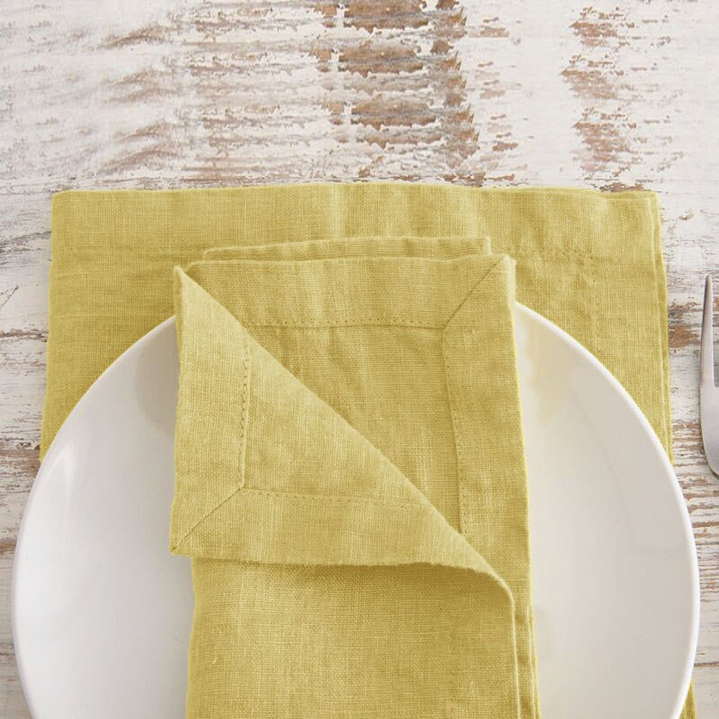 20 hüvelykes összecsukható stílus 100% tiszta lenvászon asztali szalvéták otthoni vintage len szalvéta konyharuhák kávé törölköző asztaldísz
