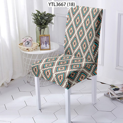 Severský štýl, geometrický spandex, polyester, elastický, vonkajší, záhradný, poťah na stoličky, kancelária, hotel, banket, svadba, elastický poťah na stoličky