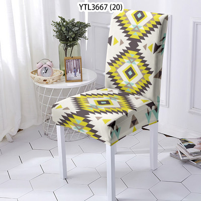 Severský štýl, geometrický spandex, polyester, elastický, vonkajší, záhradný, poťah na stoličky, kancelária, hotel, banket, svadba, elastický poťah na stoličky