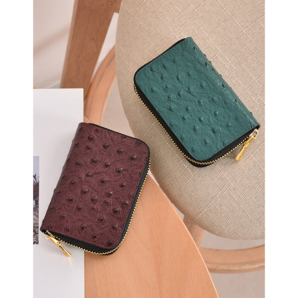 Portofel de dama din piele ecologica - cu fermoar