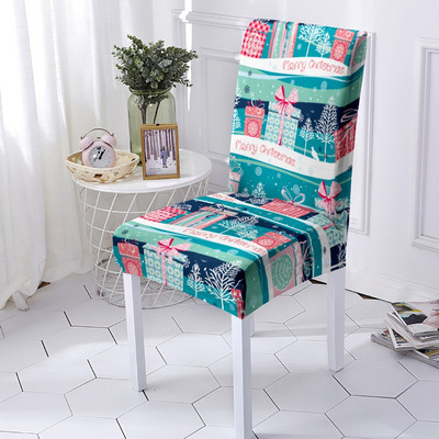 Husă elastică pentru scaun de mese de Crăciun Fericit Husă pentru scaune din spandex Husă pentru scaune elastice pentru nuntă, hotel, banchet, decorare acasă