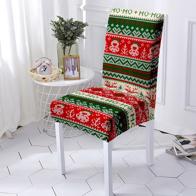 Husă elastică pentru scaun de mese de Crăciun Fericit Husă pentru scaune din spandex Husă pentru scaune elastice pentru nuntă, hotel, banchet, decorare acasă